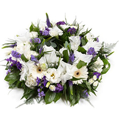 Purple &amp; White Wreath