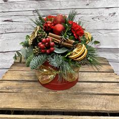 Christmas Hatbox Red